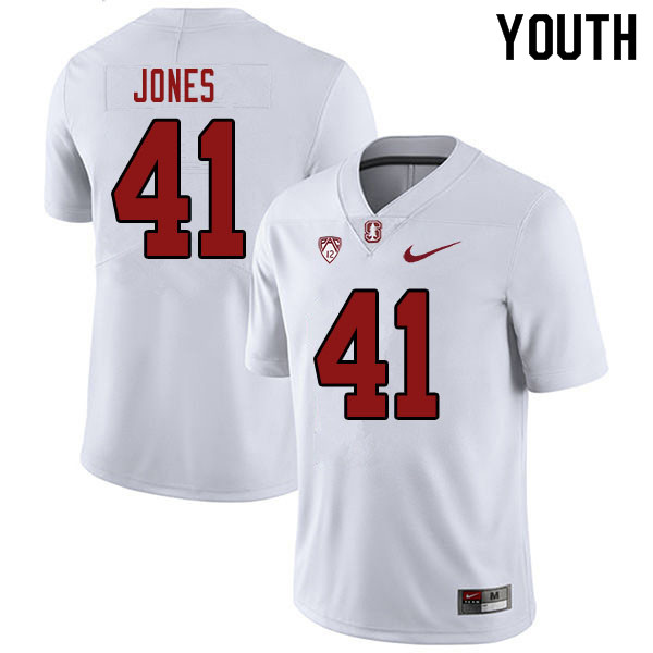 Youth #41 Brandon Jones Stanford Cardinal College Football Jerseys Sale-White